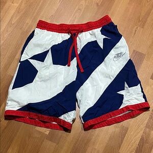 Nike Blue and White Star Pattern Shorts